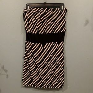 Strapless Black & White Mini Dress